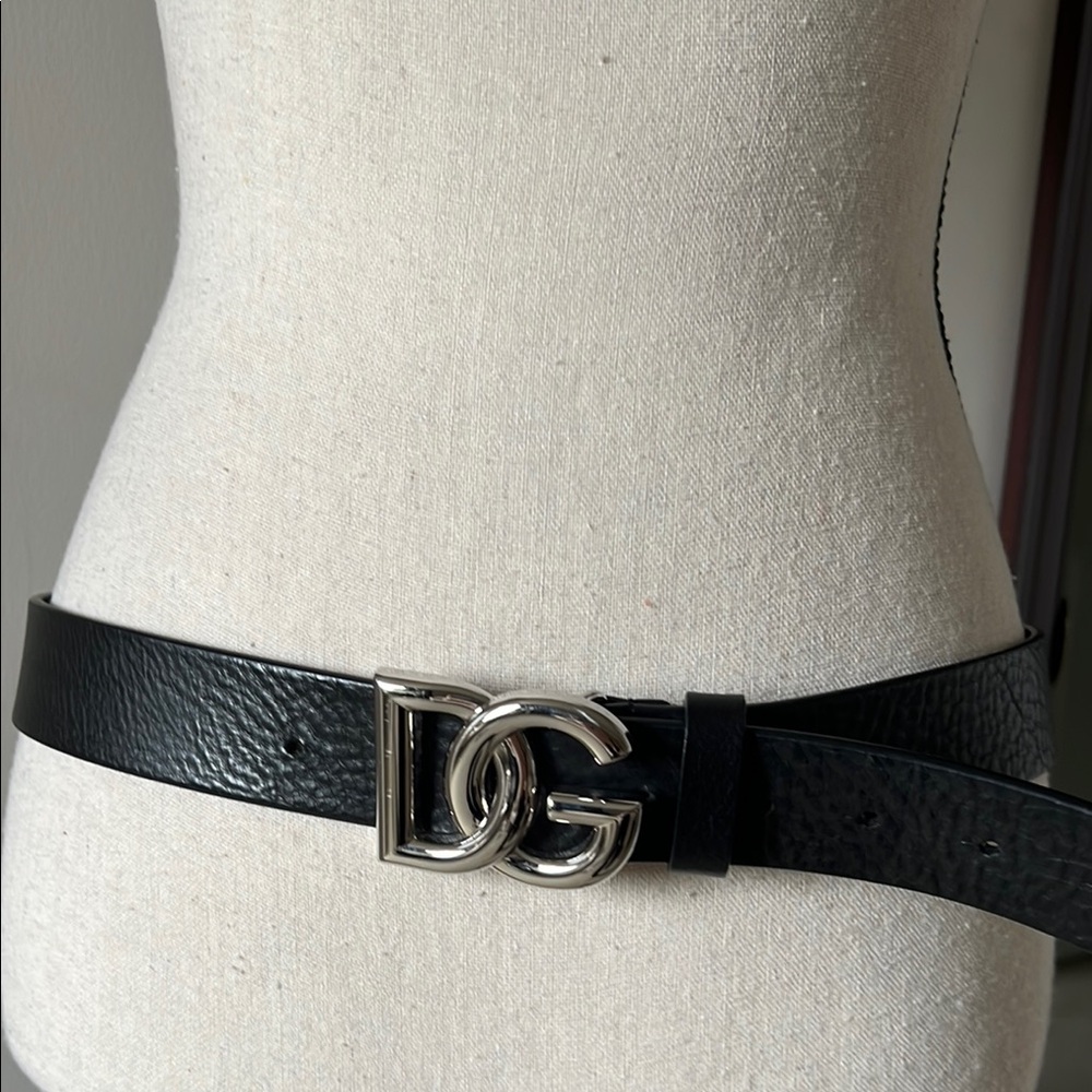 D&G Black and Silver Designer Belt
